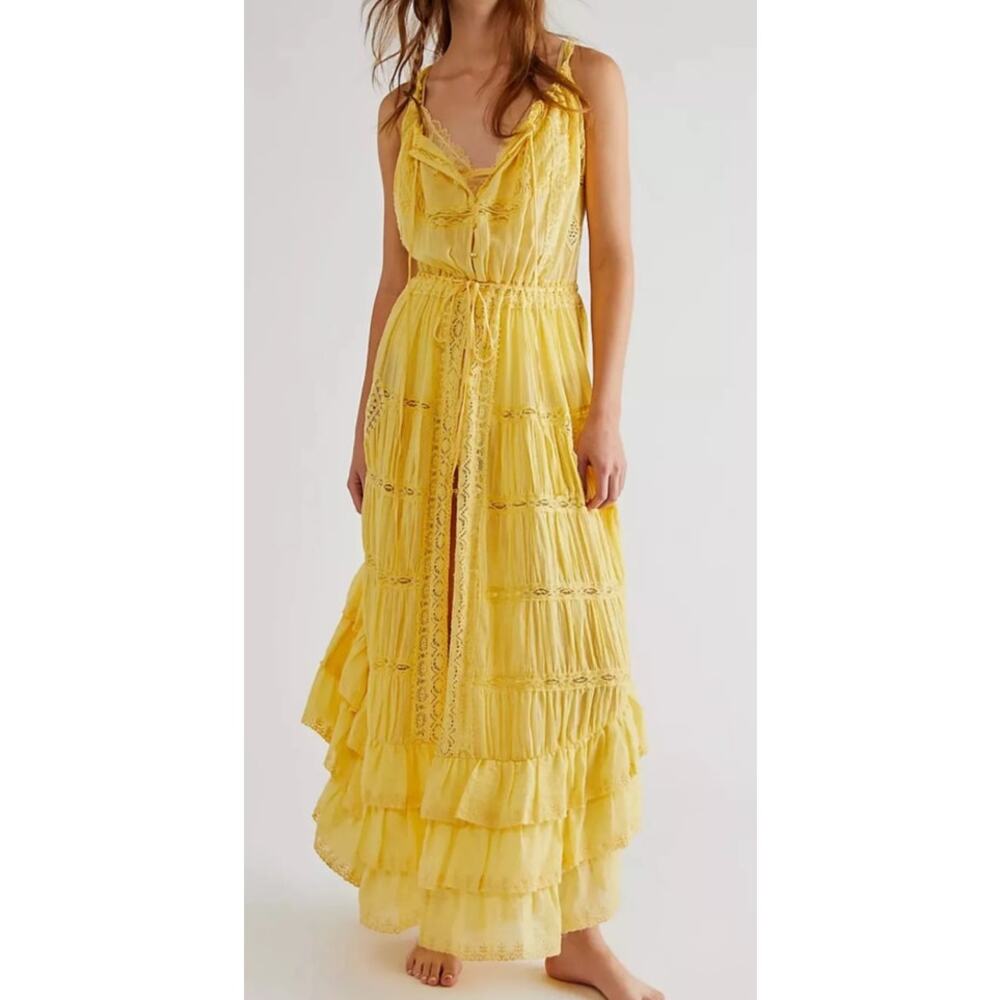 Free People Yellow Maxi Dress